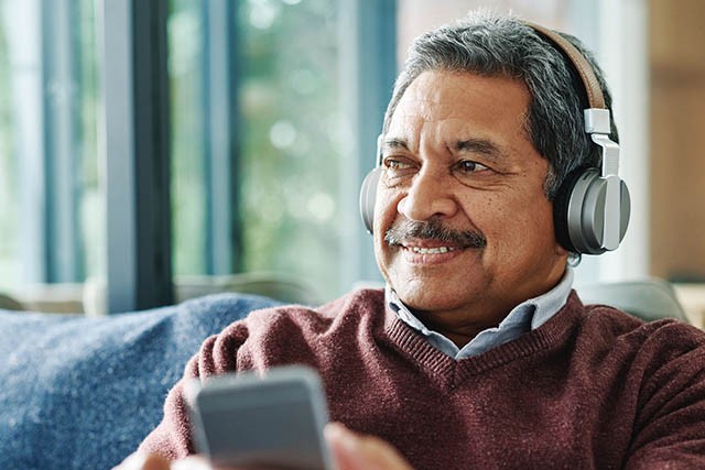man with headset on